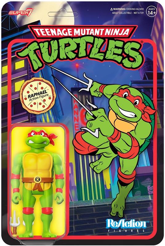 Tartarughe Ninja Reaction Action Figura Raphael 10 Cm Super7