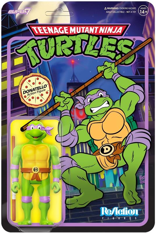 Tartarughe Ninja Reaction Action Figura Donatello 10 Cm Super7