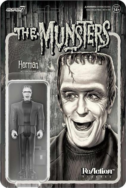 The Munsters Reaction Action Figura Biker Herman 10 Cm Super7