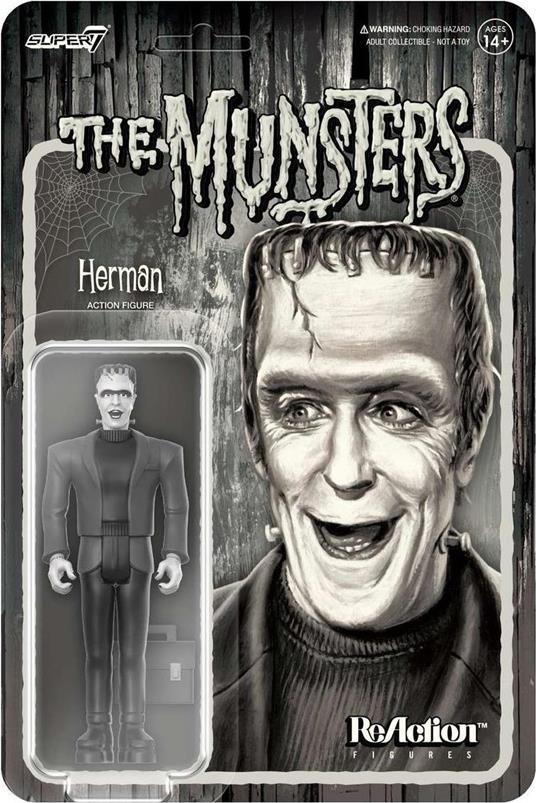The Munsters Reaction Action Figura Biker Herman 10 Cm Super7
