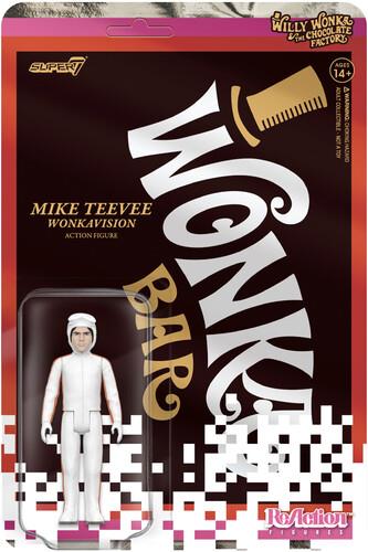 Willy Wonka E The Chocolate Factory (1971) Reaction Action Figura Wave 03 Mike Teevee (white Suit) 10 Cm Super7