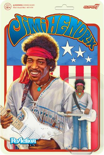 Jimi Hendrix Reaction Action Figura Jimi Hendrix (festival) 10 Cm Super7