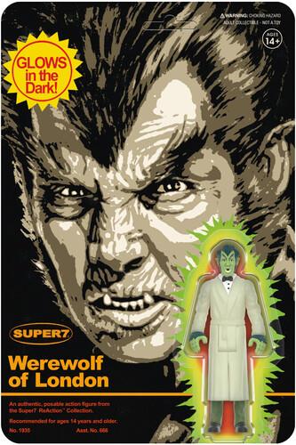 Werewolf Of London Reaction Action Figura Wave 02 Werewolf Of London (monster Glow) 10 Cm Super7