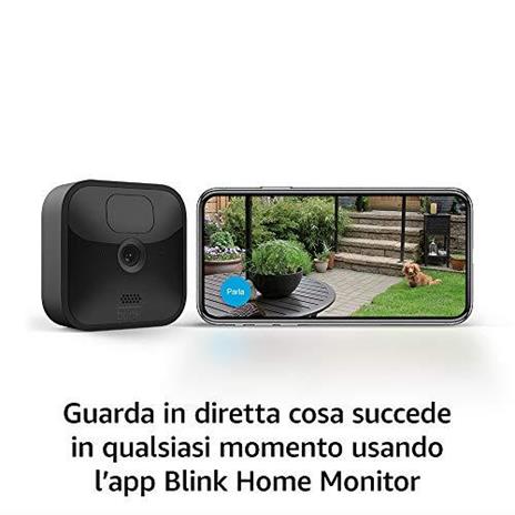 Nuova Blink Outdoor - Videocamera di sicurezza in HD, senza fili, resistente alle intemperie, batteria con 2 anni di autonomia e rilevazione di movimento | Sistema a 1 telecamera - 3