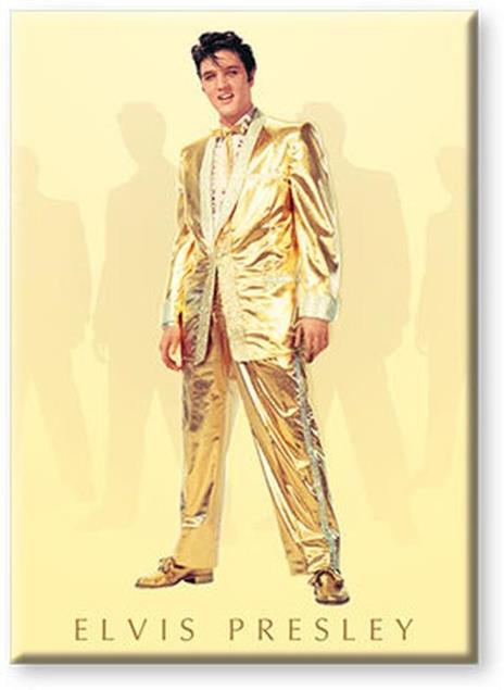 Elvis Gold Flat Magnet - 2