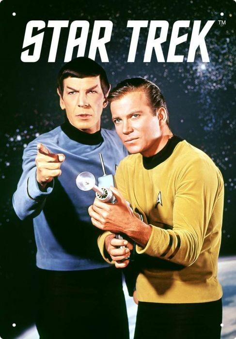 Star Trek Spock & Kirk Tin Sign