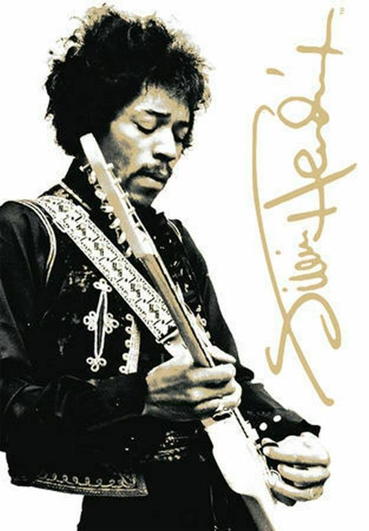 Jimi Hendrix B&W Tin Sign