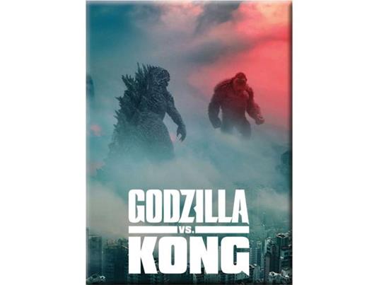 Godzilla Vs Kong One Sheet Flat Magnet Magneti Aquarius Ent