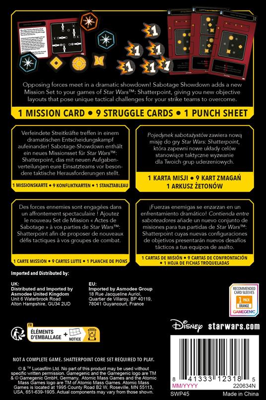 SWP - Sabotage Showdown. Esp. - ML. Gioco da tavolo