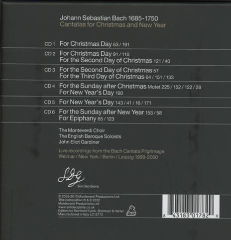 Cantate natalizie - CD Audio di Johann Sebastian Bach,John Eliot Gardiner,English Baroque Soloists,Monteverdi Choir - 2