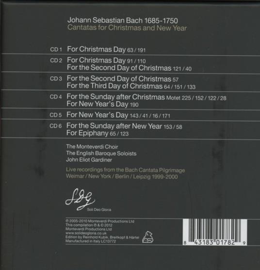 Cantate natalizie - CD Audio di Johann Sebastian Bach,John Eliot Gardiner,English Baroque Soloists,Monteverdi Choir - 2