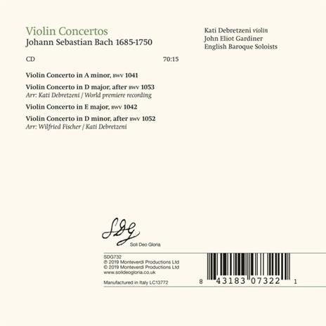Concerti per violino - CD Audio di Johann Sebastian Bach - 2