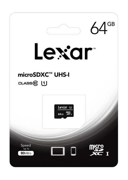 Lexar 64GB microSDXC UHS-I memoria flash Classe 10 - 2
