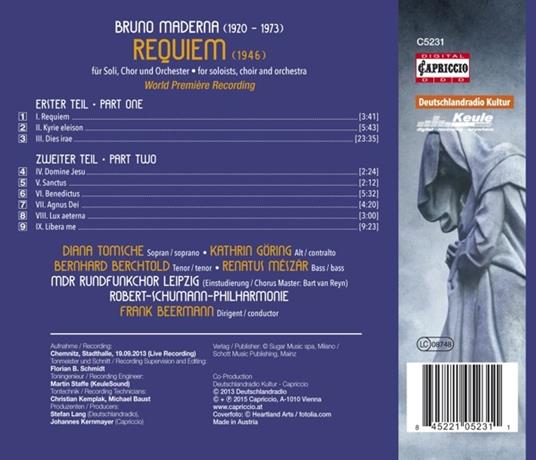 Requiem - CD Audio di Bruno Maderna - 2