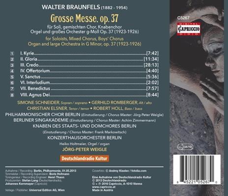 Messa grossa op.37 - CD Audio di Walter Braunfels - 2