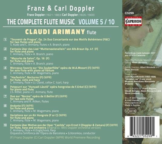 Musica per flauto completa vol.5 - CD Audio di Franz Doppler,Karl Doppler,Orquesta Sinfonica de Barcelona,Claudi Arimany - 2