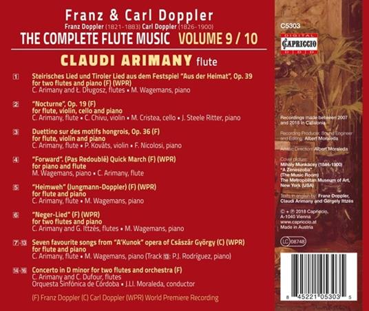 Flute Music vols. 9 & 10 - CD Audio di Franz Doppler,Karl Doppler,Claudi Arimany - 2