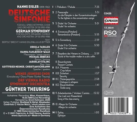 Deutsche Sinfonie - CD Audio di Hanns Eisler - 2