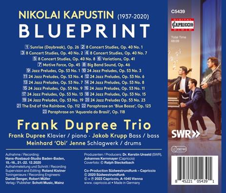 Blueprint. Piano Music for Jazz Trio - CD Audio di Nicolai Kapustin - 2