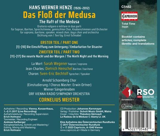 The Raft Of The Medusa - CD Audio di Hans Werner Henze - 2