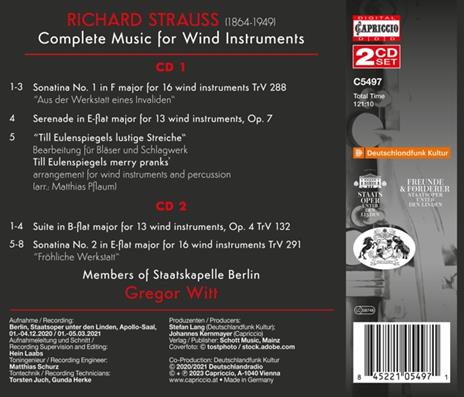 Complete Music For Wind Instruments - CD Audio di Richard Strauss - 2