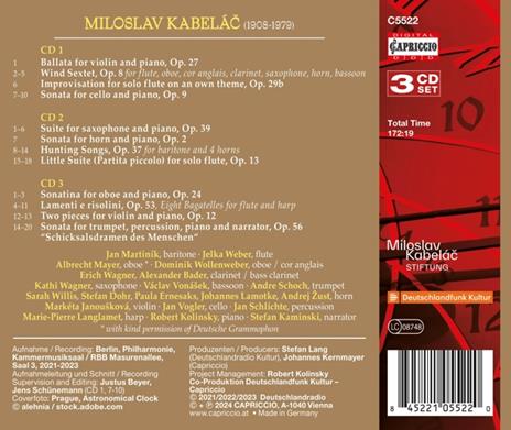 Complete Chamber Music (3 Cd) - CD Audio di Miloslav Kabelac - 2