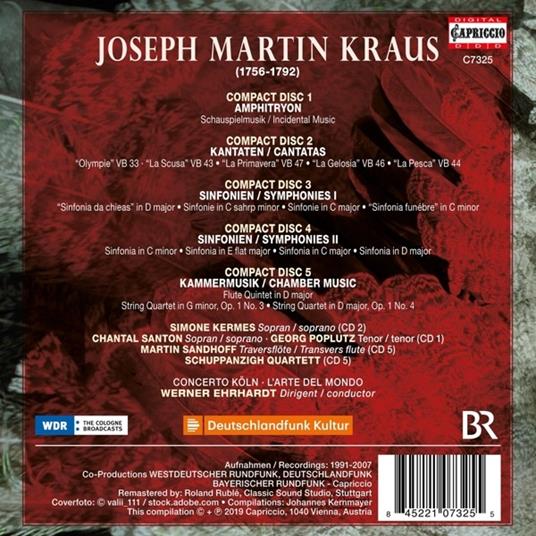 Amphitryon - Cantatas - Symphonies - CD Audio di Joseph Martin Kraus - 2