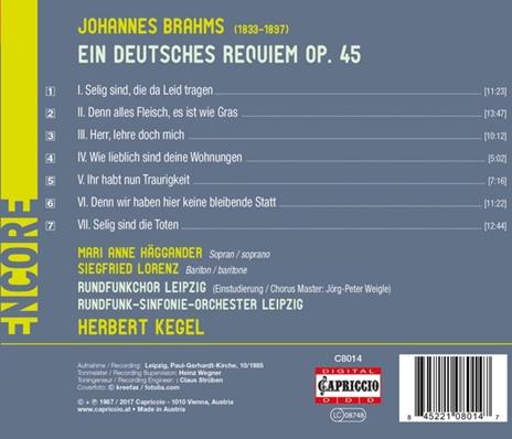 Un Requiem Tedesco (Ein Deutsches Requiem) - CD Audio di Johannes Brahms - 2
