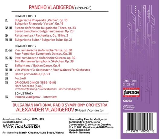 Orchestral Works 2 - CD Audio di Pancho Vladigerov - 3