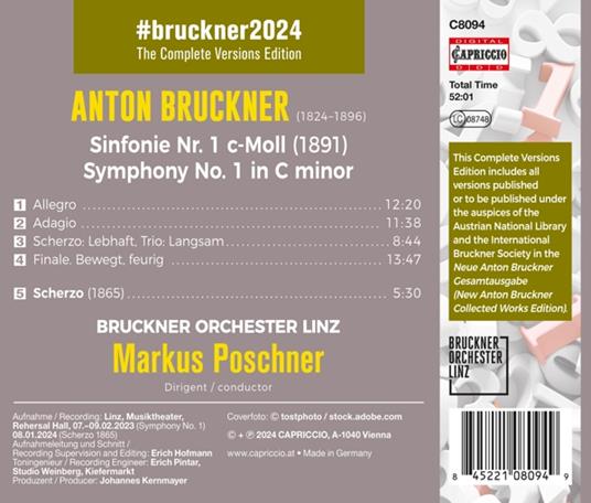 Symphony No. 1 - CD Audio di Anton Bruckner - 2