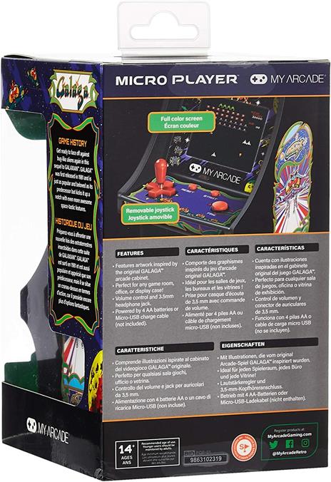 6' Collect. Retro Galaga Micro Player - 2