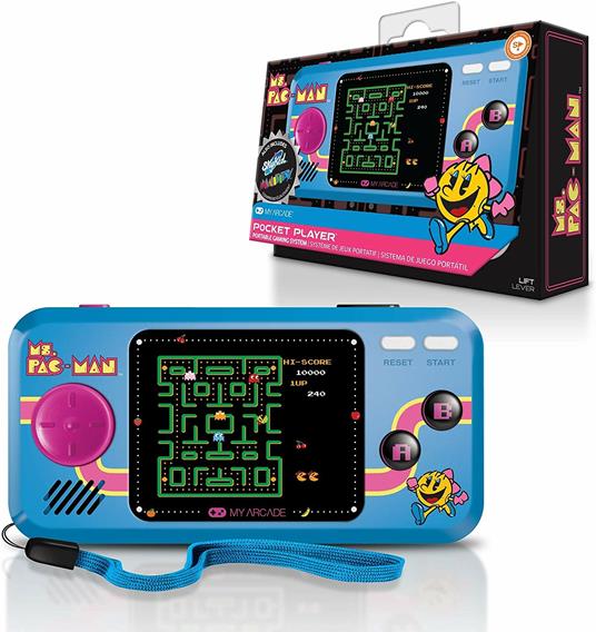 My Arcade Ms. Pac-Man console da gioco portatile Nero, Blu 6,98 cm (2.75")