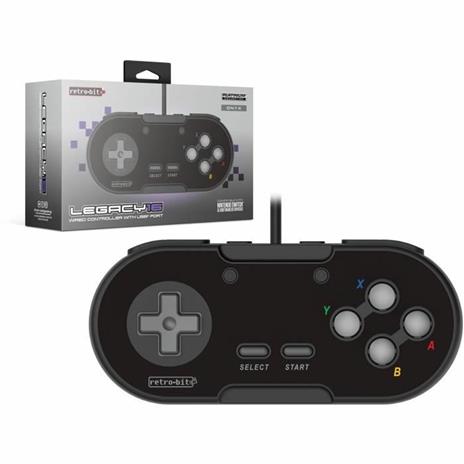 Controller USB RetroBit Legacy 16 - Nero - Switch, PC, Steam, Raspberry Pi