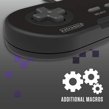 Controller USB RetroBit Legacy 16 - Nero - Switch, PC, Steam, Raspberry Pi - 2