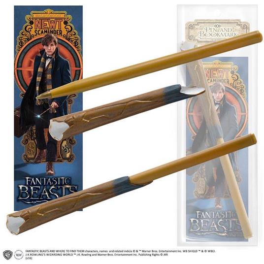 Harry Potter animali fantastici. Penna a forma di bacchetta di newt scamander e segnalibro - 2