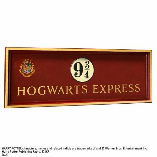 Placca Da Muro Harry Potter. Poudlard Express Quai 9 3/4