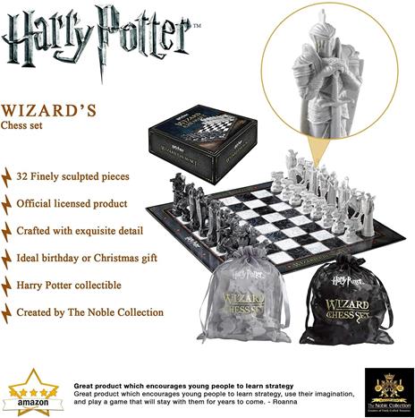 Xadrez Harry Potter Wizard Chess Set The Noble Collection - Jogo de Dominó,  Dama e Xadrez - Magazine Luiza