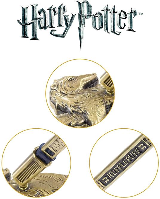 ABYSTYLE Penna Ufficiale HARRY POTTER Tassorosso – Metallo 3D, Inchiostro Nero, Dimensioni 15 X 0,8 Cm, Regalo Per Maghi E Strega