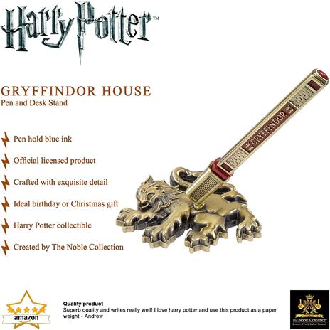 Harry Potter - Penna Grifondoro con Supporto da Tavolo - 3