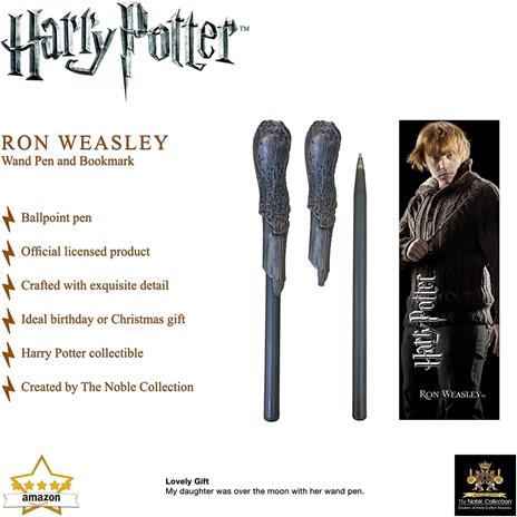 Harry Potter - Bacchetta Penna e Segnalibro di Ron Weasley - 3
