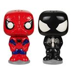 Funko POP! Homeware. Marvel Spider-Man + Black Suit Spider-Man Salt & Pepper Shaker Set. 2