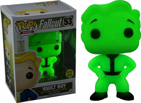 Pop Culture Games Fallout Vault Boy Glows in The Dark Vinyl Figure New - 3