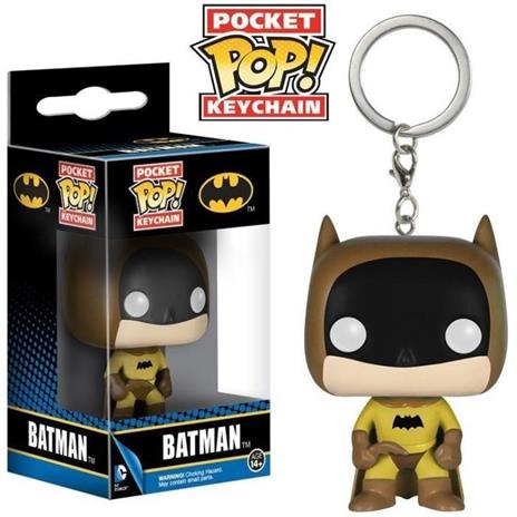Funko Pocket POP! Keychain DC Comics. Batman 75th Anniversary YELLOW Batman Vinyl Figure 4cm limited