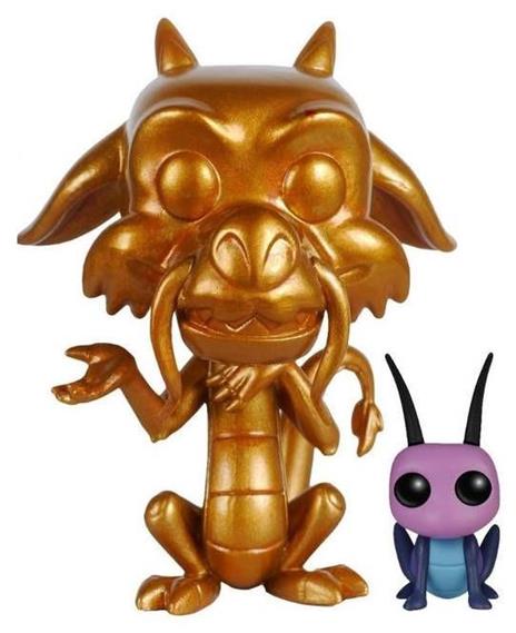 Funko POP! Disney Mulan. Metallic Mushu and Cricket Vinyl Figure 10cm limited