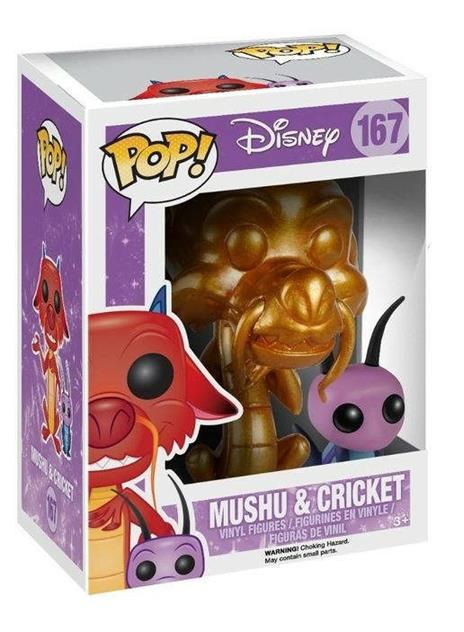Funko POP! Disney Mulan. Metallic Mushu and Cricket Vinyl Figure 10cm limited - 3