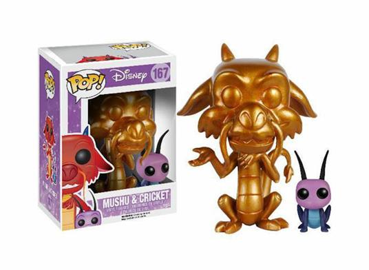 Funko POP! Disney Mulan. Metallic Mushu and Cricket Vinyl Figure 10cm limited - 4