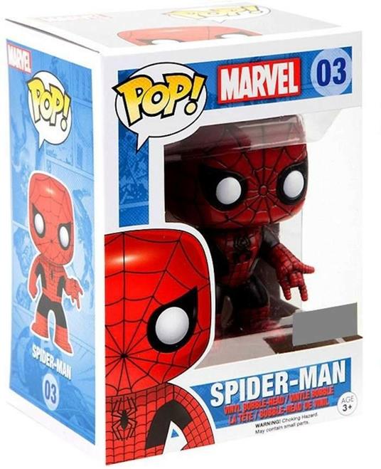 Bobble Head Pop Marvel Spider Man 03 Uomo Ragno Figure New! - 3