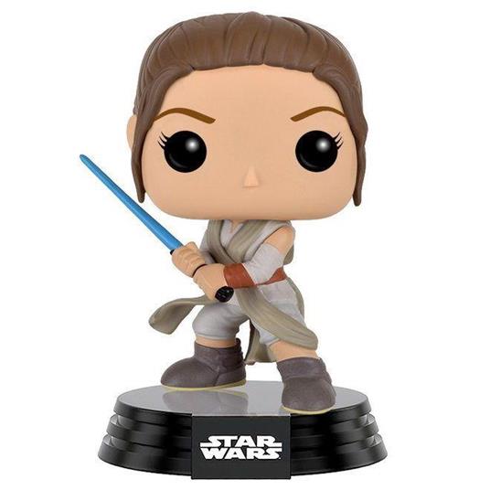 Funko POP! Star Wars Episode VII The Force Awakens. Rey Battle Pose with Lightsaber Bobble Head