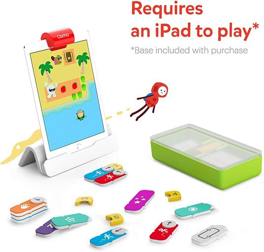 Osmo - Starter kit per iPad 3 giochi di apprendimento pratici - età 5-10+ - Imparare a codificare, codificare le basi e codificare puzzle - Base iPad inclusa, 901-00039 - 2