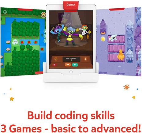 Osmo - Starter kit per iPad 3 giochi di apprendimento pratici - età 5-10+ - Imparare a codificare, codificare le basi e codificare puzzle - Base iPad inclusa, 901-00039 - 3